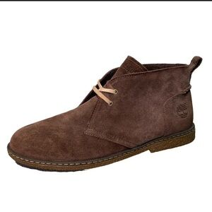 Timberland Boys Brown Leather Lace Up Desert Chukka Boots 4.5‎